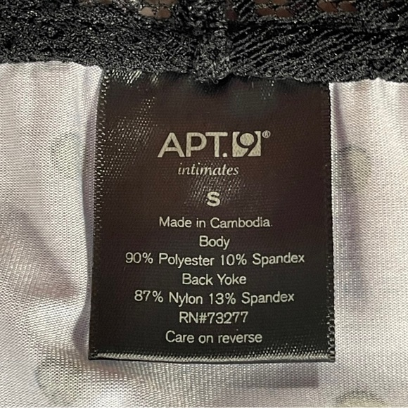 Apt.9 size small blue mini slip dress black polka dots sleeveless lace on back - Picture 12 of 12